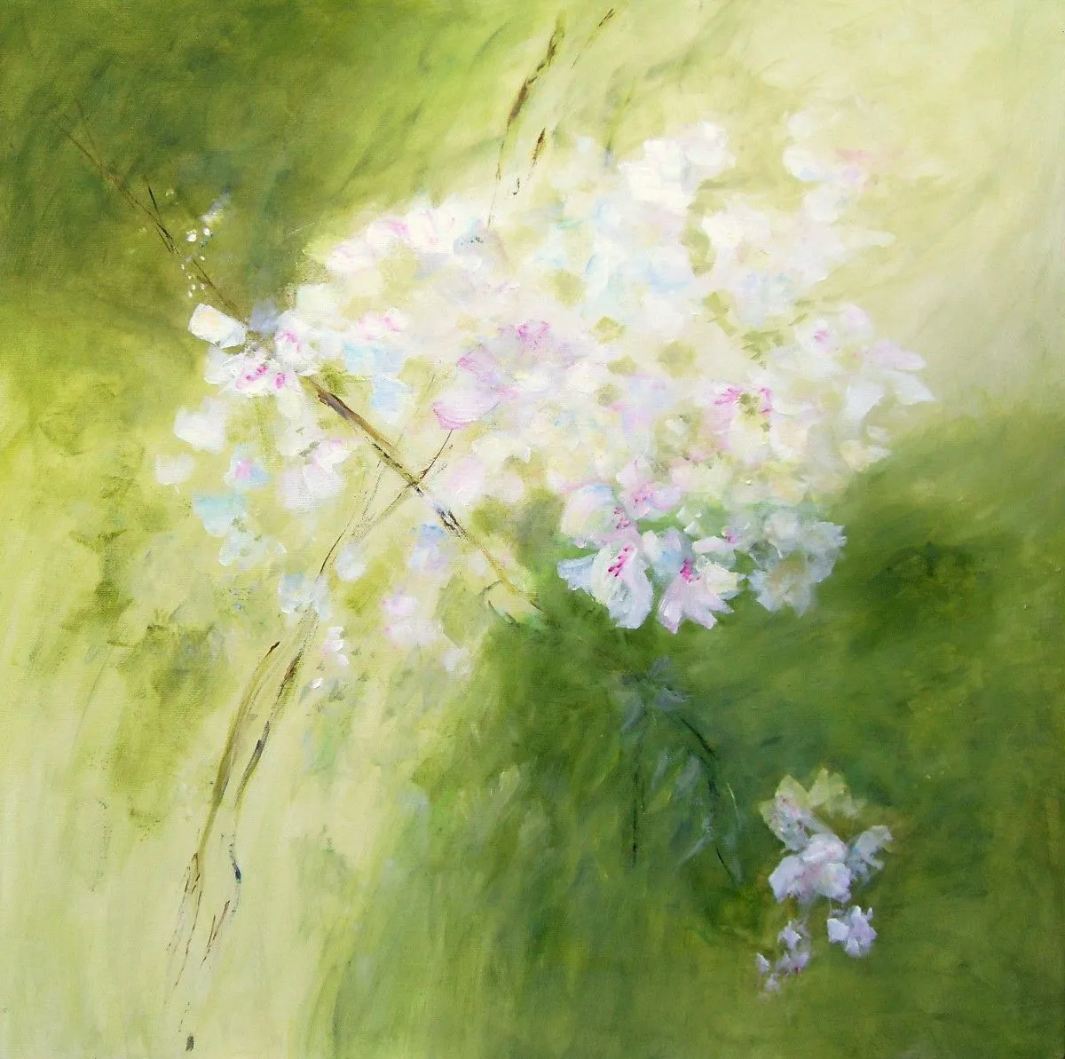 Flowers in Green, œuvre de Aase Lind
