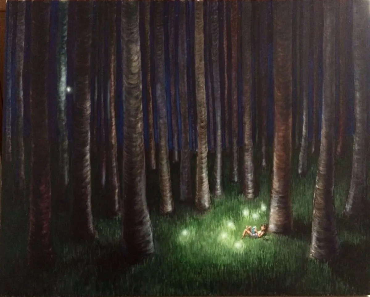 Reading, artwork by Cecilia Salvatierra
