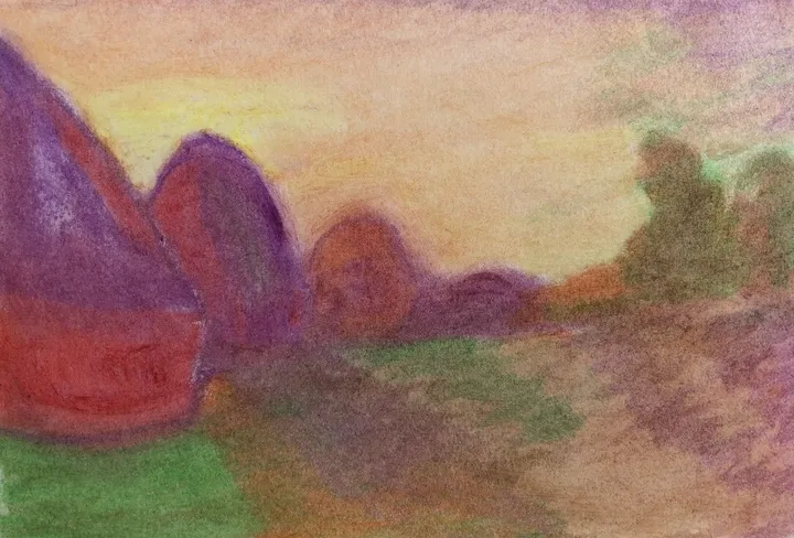 Monet Landscape Homage, artwork by Pete Malmberg
