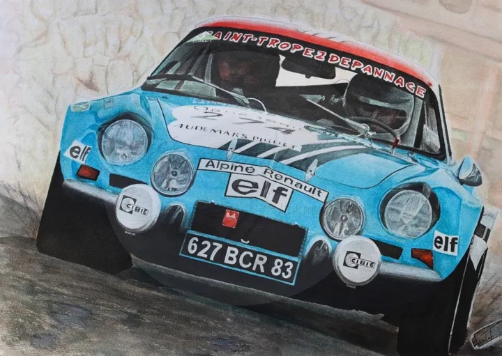 Alpine A110 1600s, artwork by Eric PAWLAK