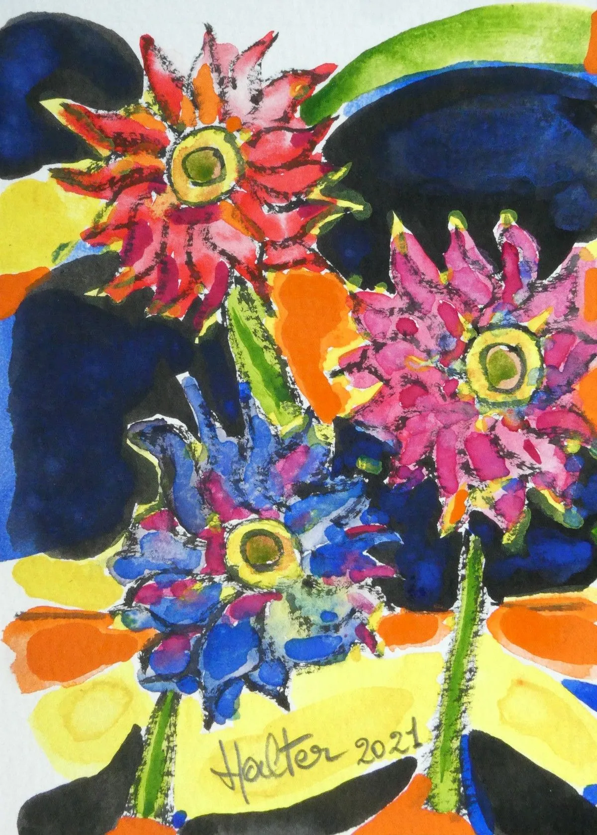 Fleurs artificielles 1, œuvre de Alain HALTER