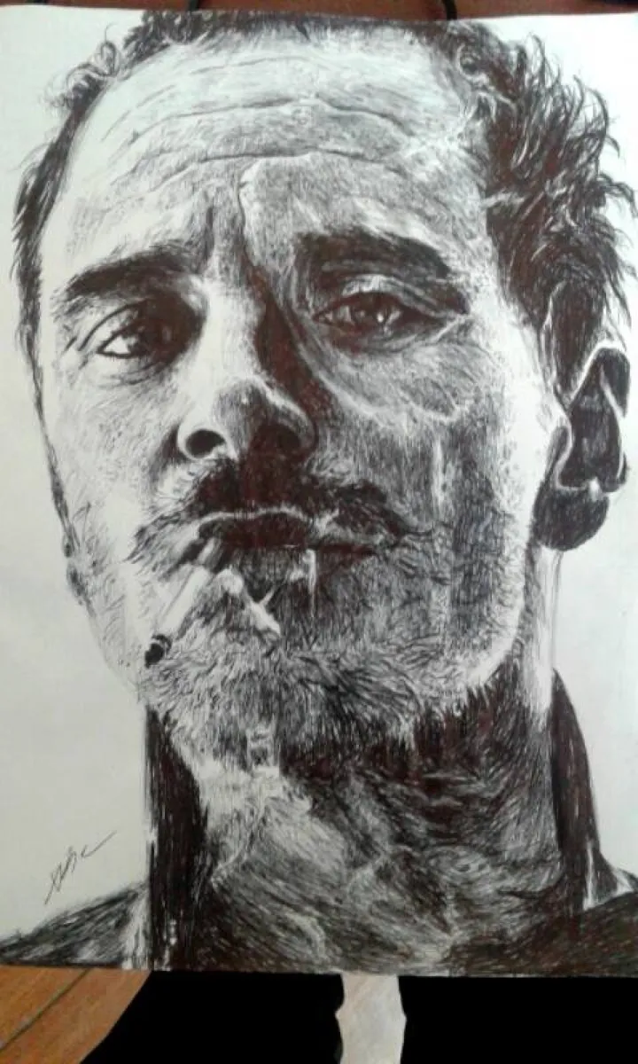 Michael Fassbender, œuvre de Abrahán De Labastida