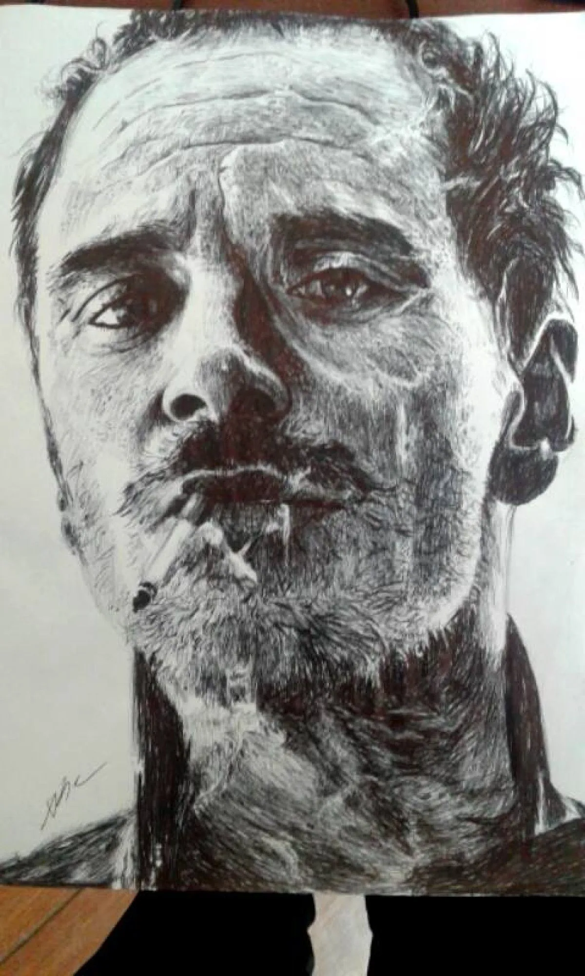 Michael Fassbender, artwork by Abrahán De Labastida