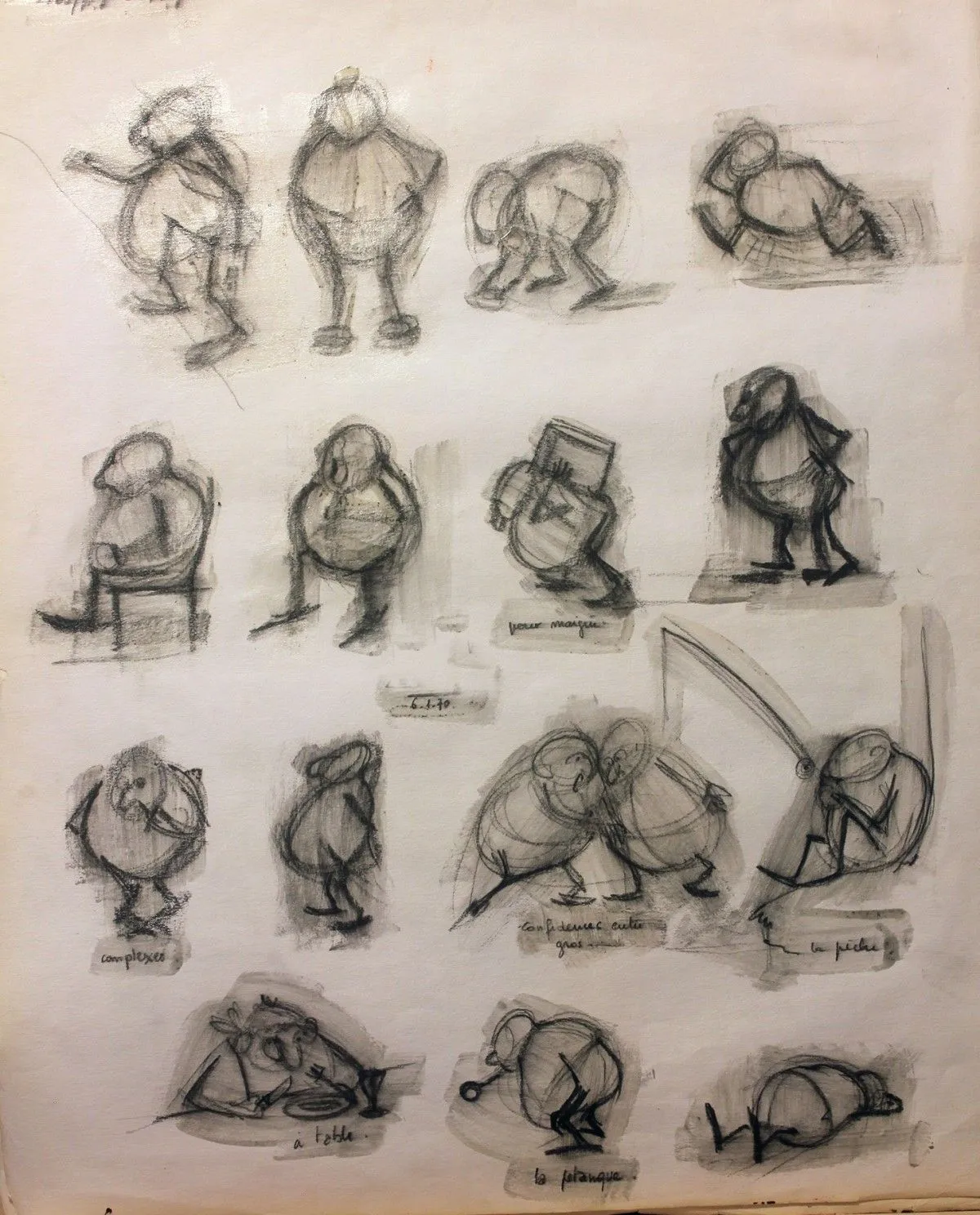 Les obèses - The big persons, œuvre de Jean Bessat