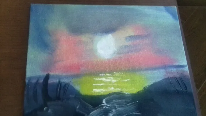 Beach and river, œuvre de Helen SV