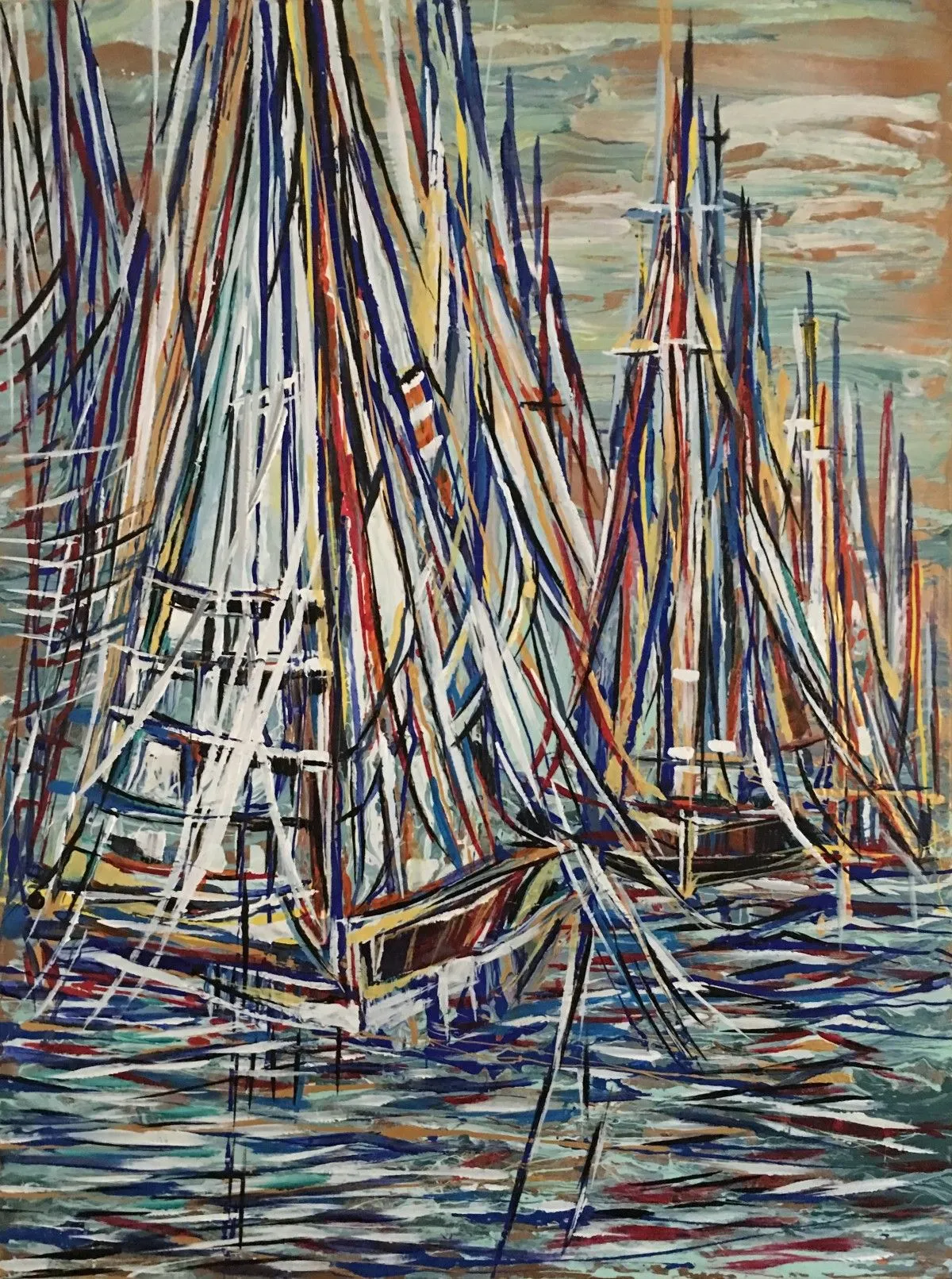 Golden Boats, artwork by Khrystyna Kozyuk