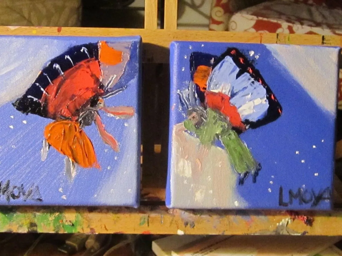 Butterfly souls, artwork by Ligia Moya