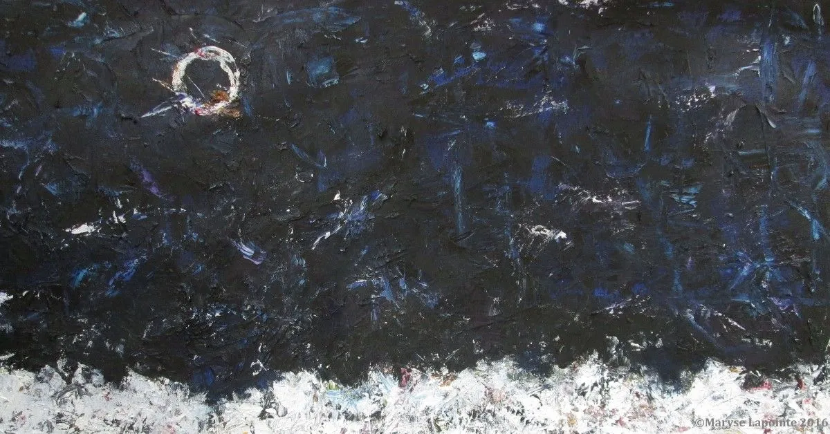 Nuit d'hiver 5 / Winter Night 5 (vendu/sold), artwork by Maryse Lapointe