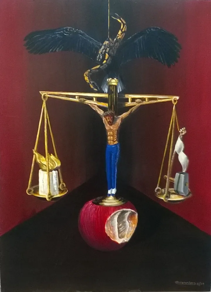 CRISTOJUSTIFICIANO, œuvre de Darwing Rodriguez