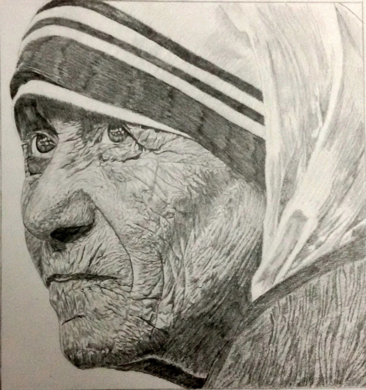 Mother Theresa, œuvre de Sylvia Janet