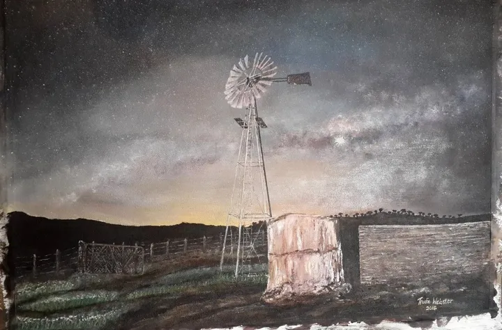 Star-spangled Sunset on the Farm, œuvre de Trudie Webster