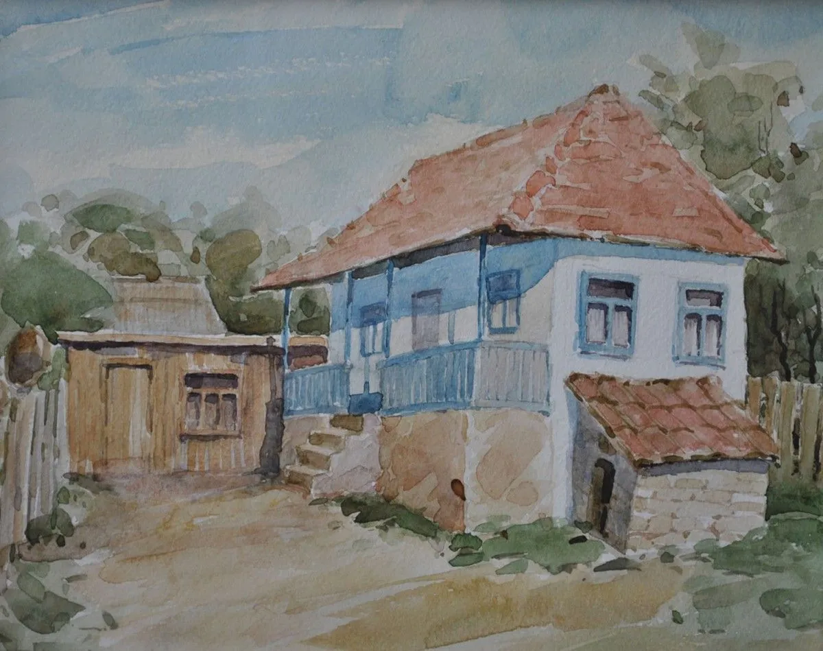 Courtyard, artwork by Anatolii TOMOIANU