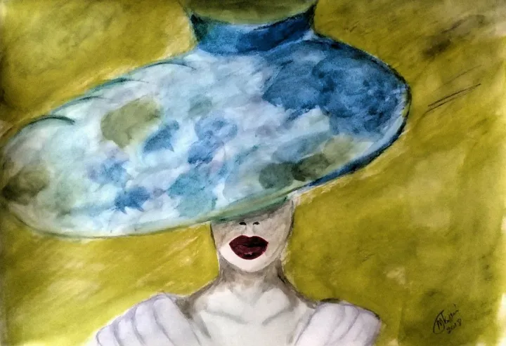 THE BLUE HAT, artwork by Marini Tsambi