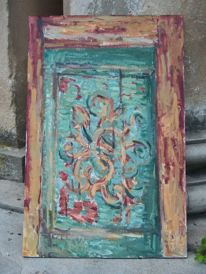 Kaunas Hassidic synagogue door fragment, œuvre de Raims Simke
