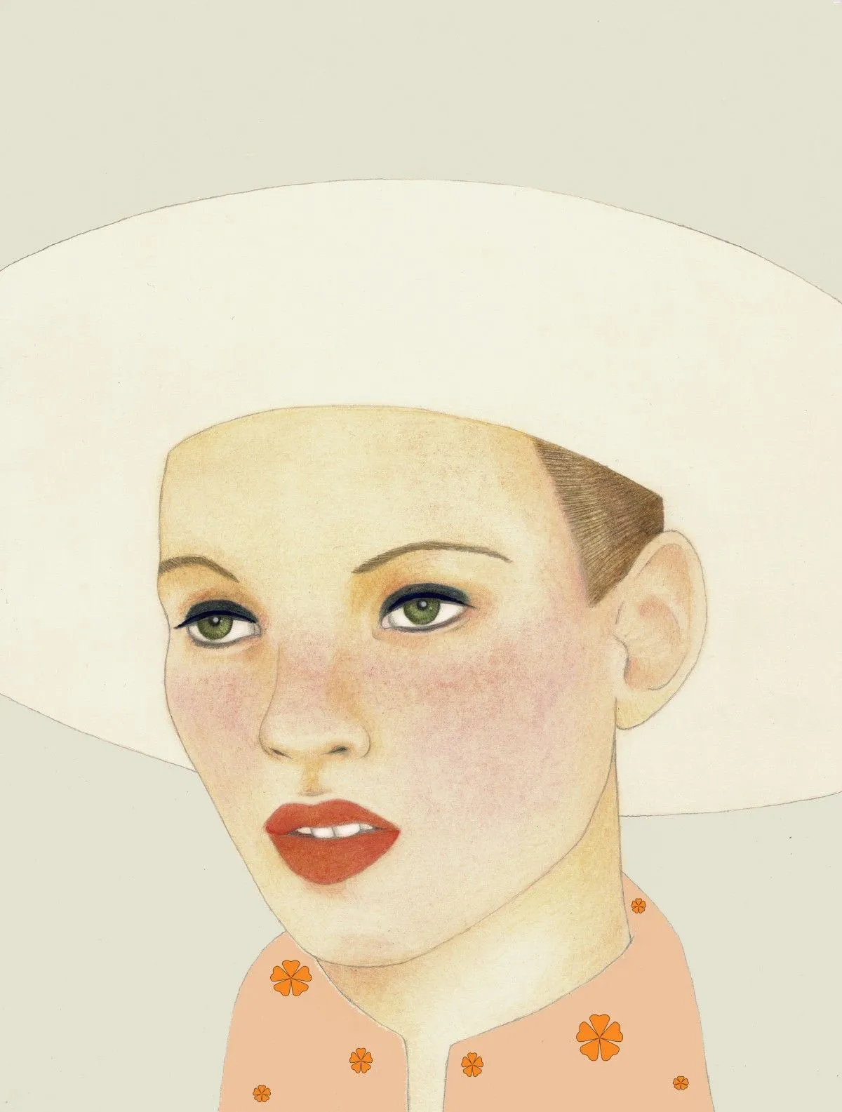 kate Moss, artwork by Daniel Román