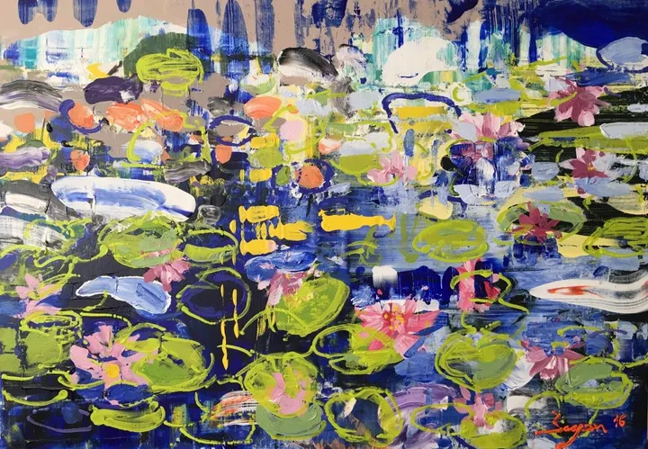 Water lilies, œuvre de Began Deari