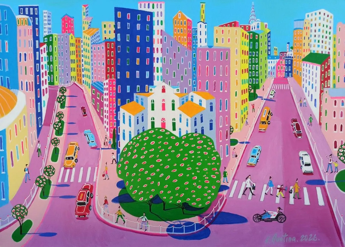 The City That Smiles, artwork by Katrina Avotina