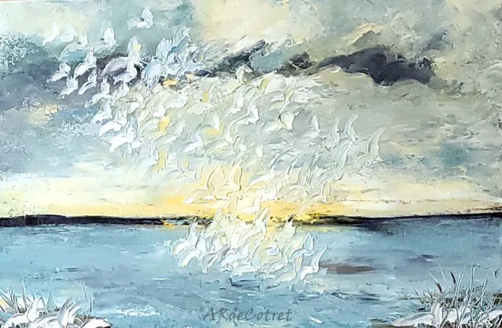 L'envolée du soir, œuvre de Anne René de Cotret