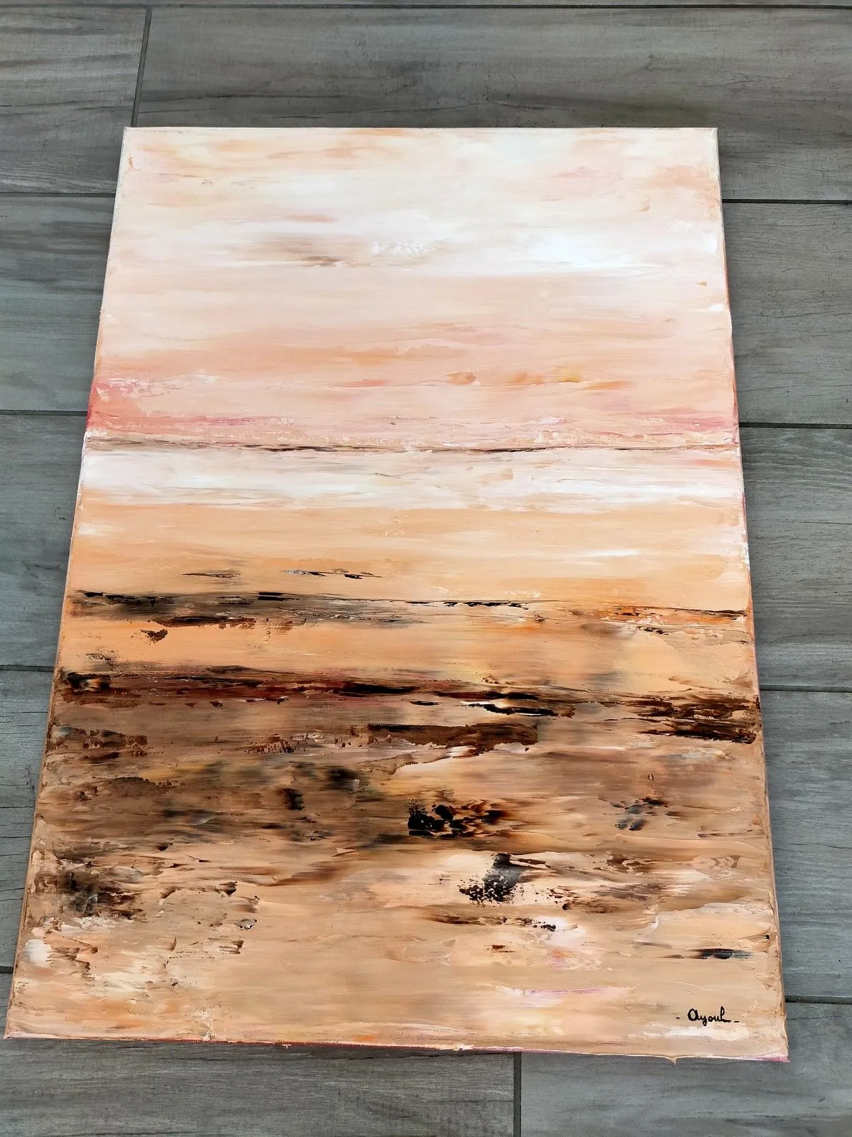 Sur la plage ., artwork by annick Ayoul