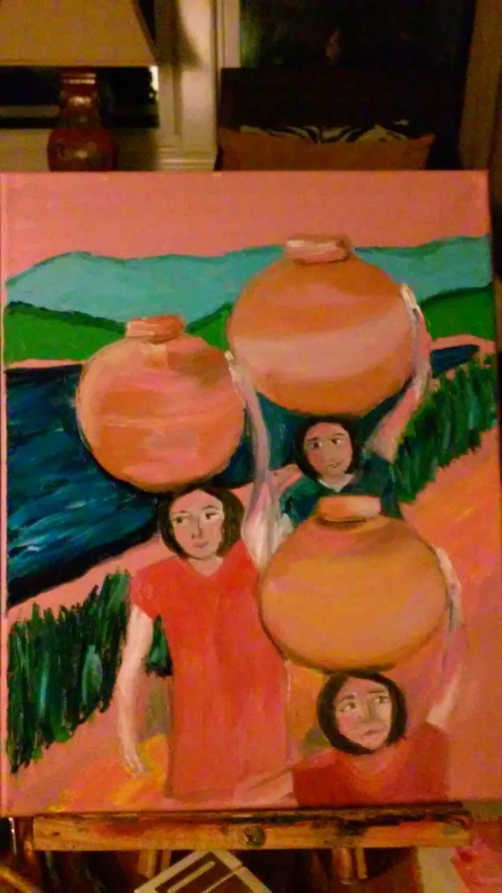 Honduran women, artwork by Ligia Moya