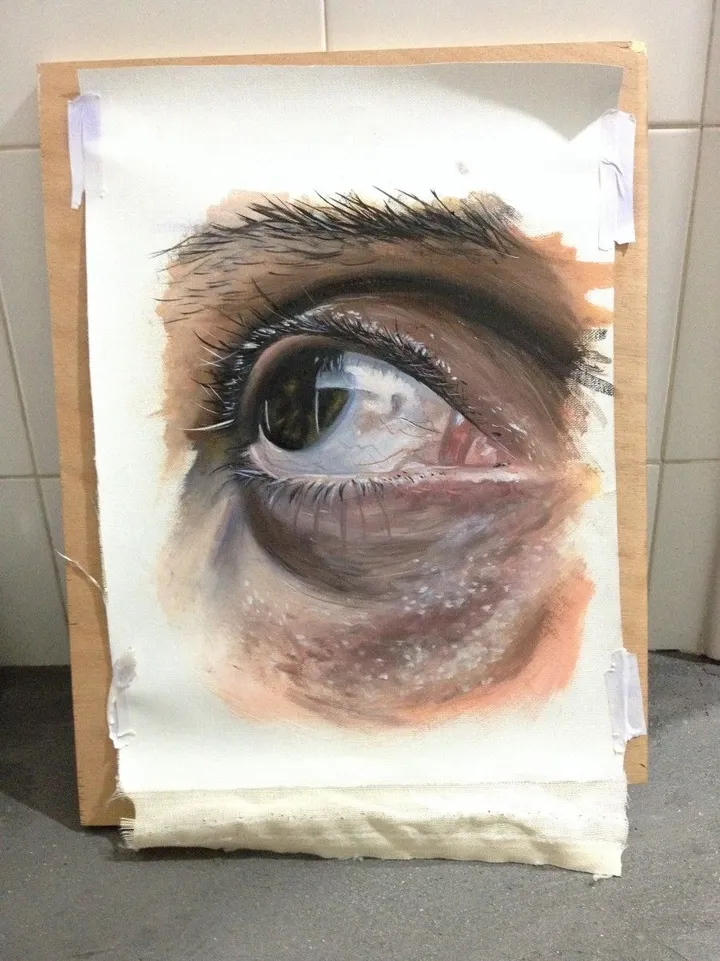 Selfie eye, œuvre de Michael Chalkias