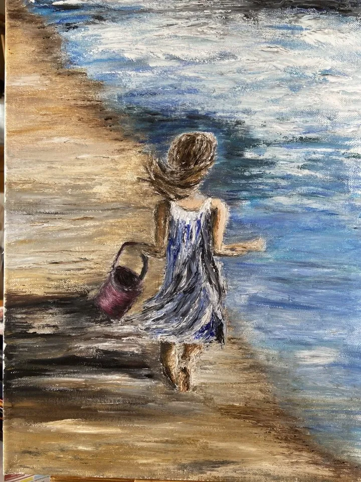 Sand beach, artwork by Émilie Demers