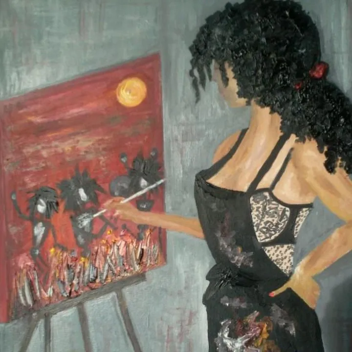 autoportrait mag peintures, œuvre de Magali Hercelin