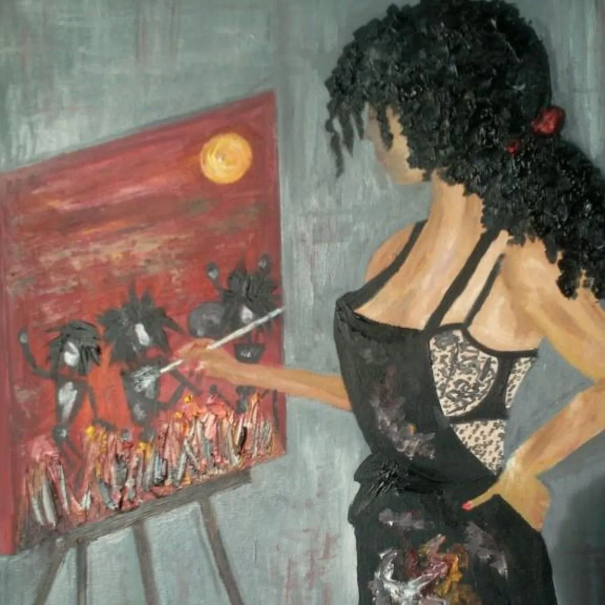 autoportrait mag peintures, artwork by Magali Hercelin
