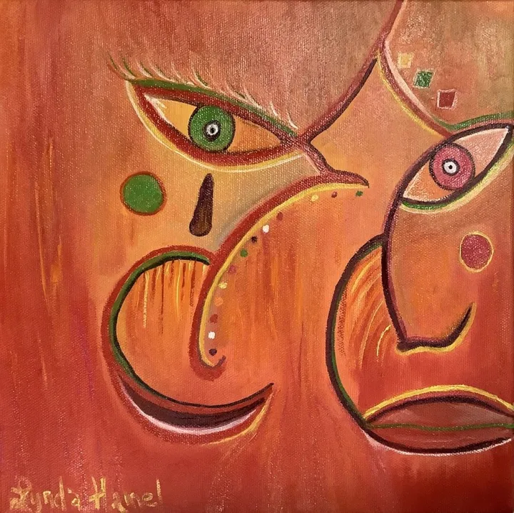 250- La louve effrayée, œuvre de Lynda Hamel