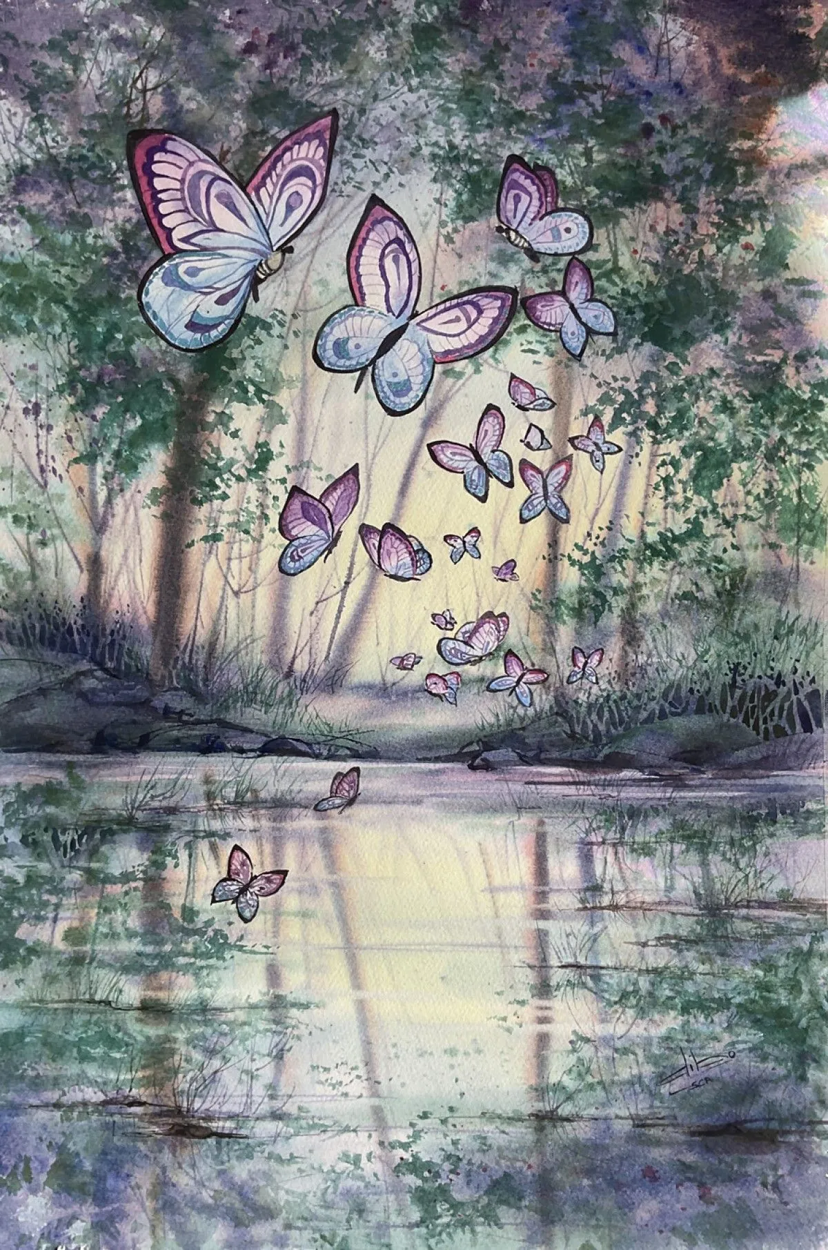 Envolée légère, artwork by Diane Beaulieu
