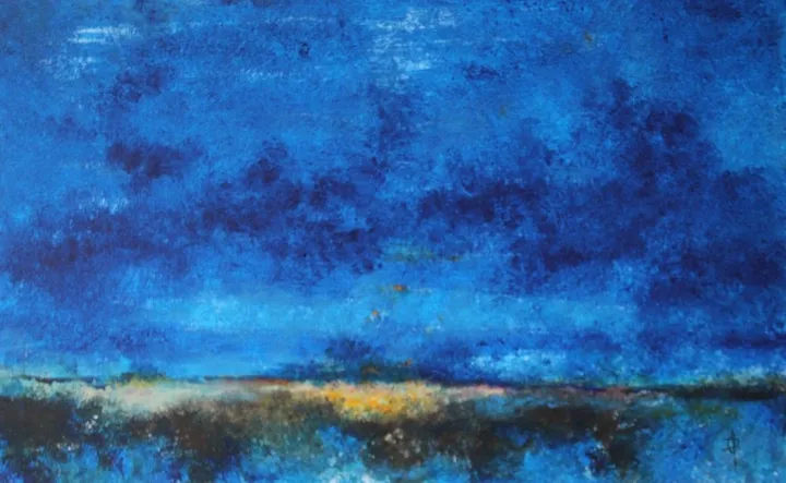 Une mer d'huile, œuvre de Chine Pierre