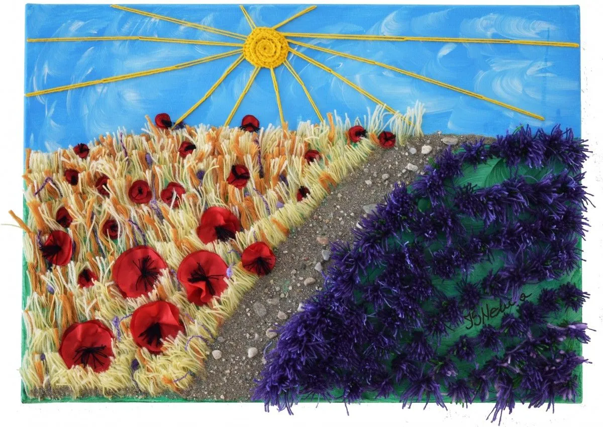 Poppy and lavender, œuvre de Neluta Staicut