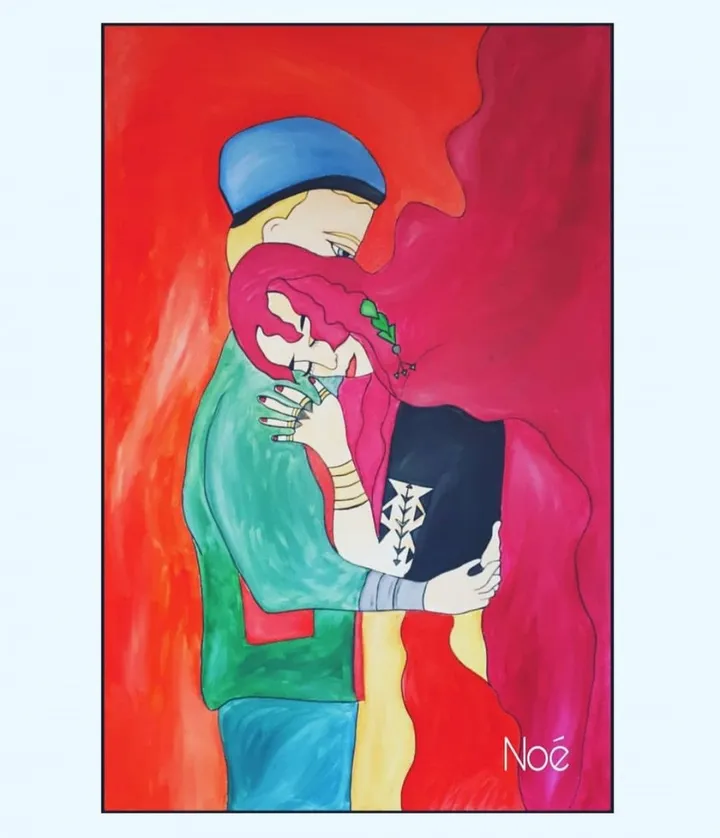 Couple in love, artwork by No Hé