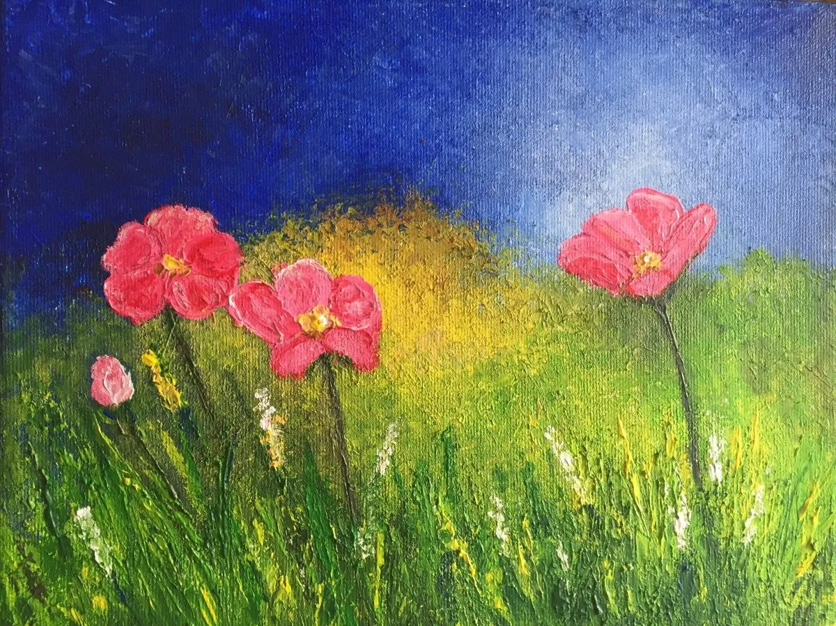 Coquelicots, œuvre de Sylvie Gendron