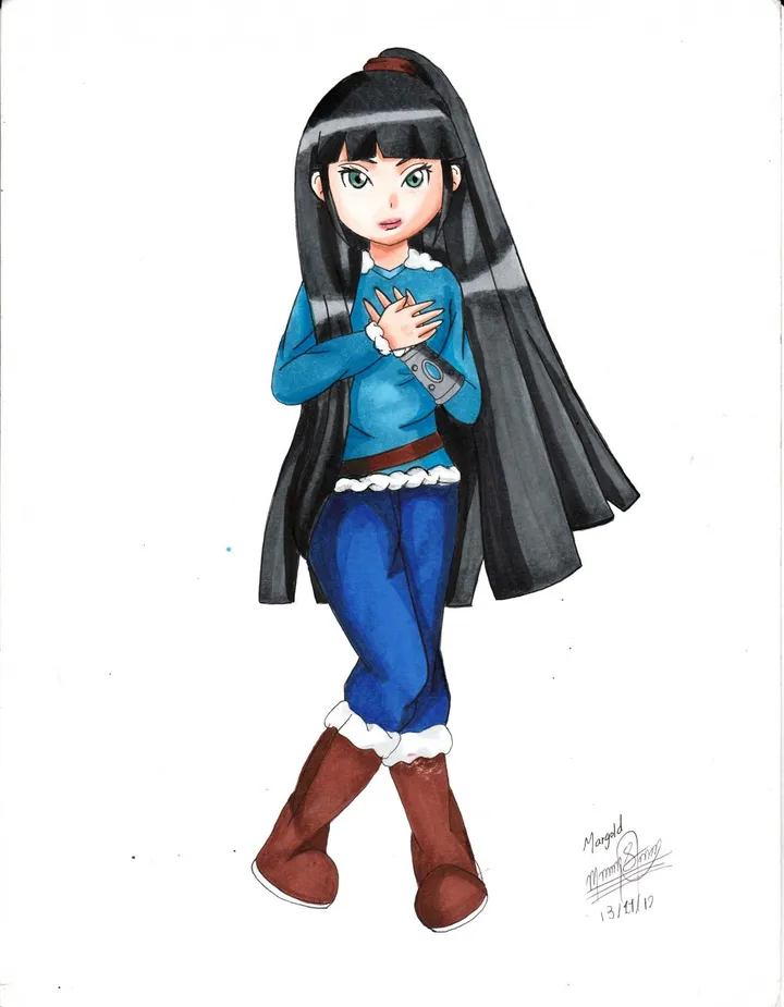 Tsuki First Design OC, artwork by Margold Reina