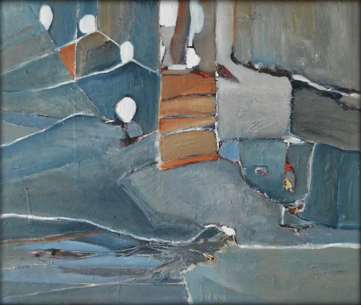 Abstract greyblue, œuvre de johana Dupre