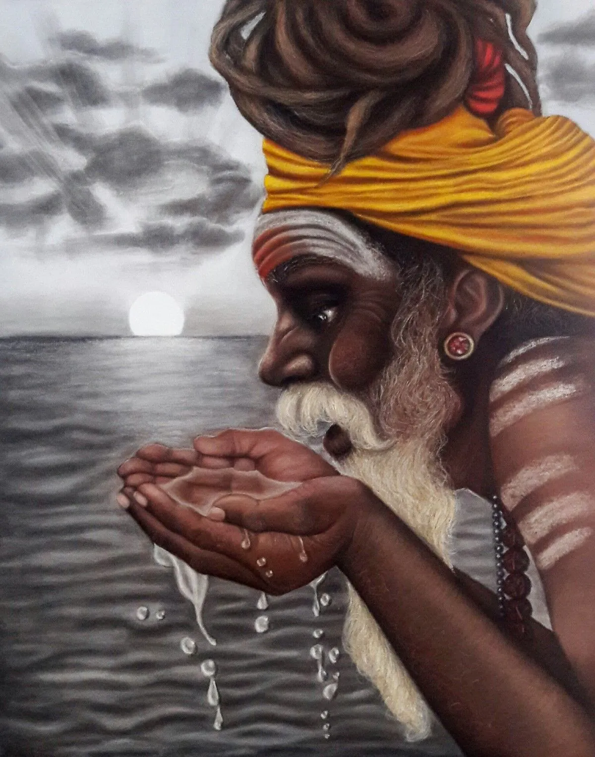 Agastya, artwork by Anju Rajan
