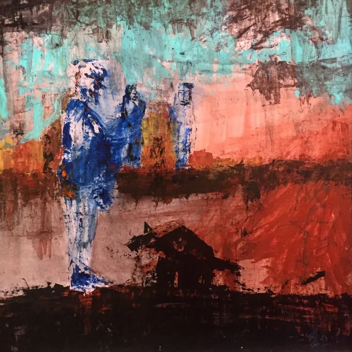 Familia con perro, œuvre de Luis Masana Arenas