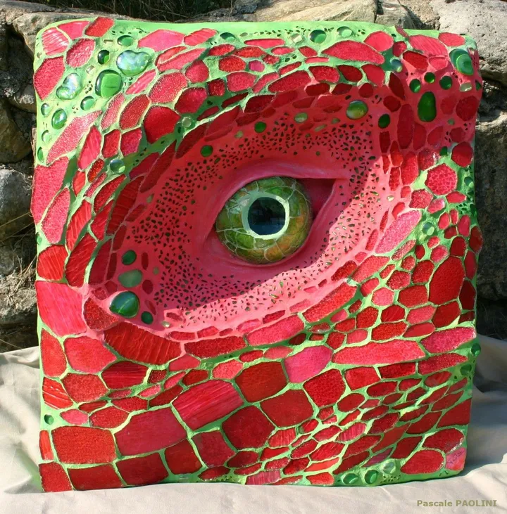 L'Œil Vert du Dragon Vert, artwork by Pascale Paolini