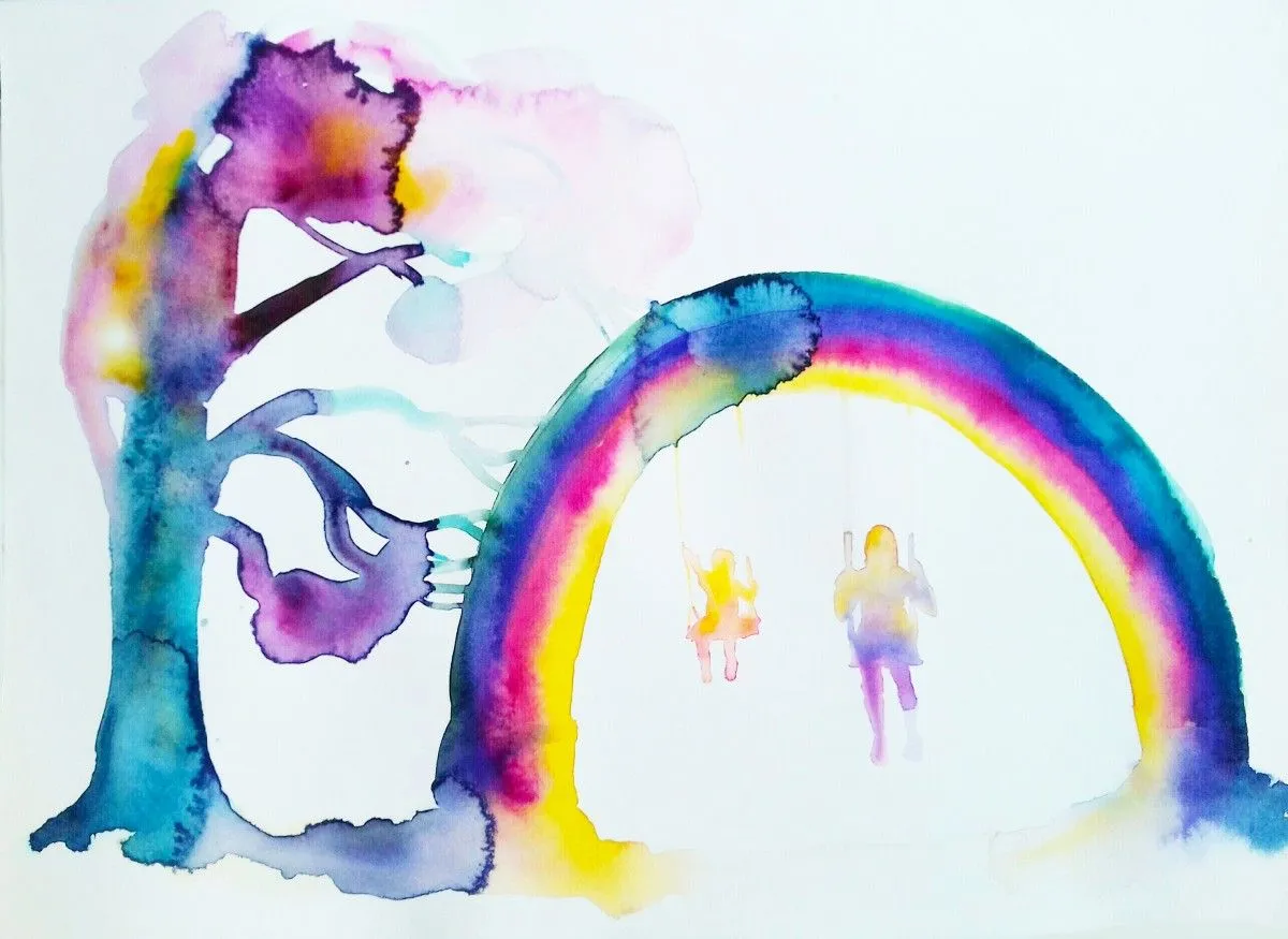 Summer, Childhood and Rainbow, artwork by marija colic