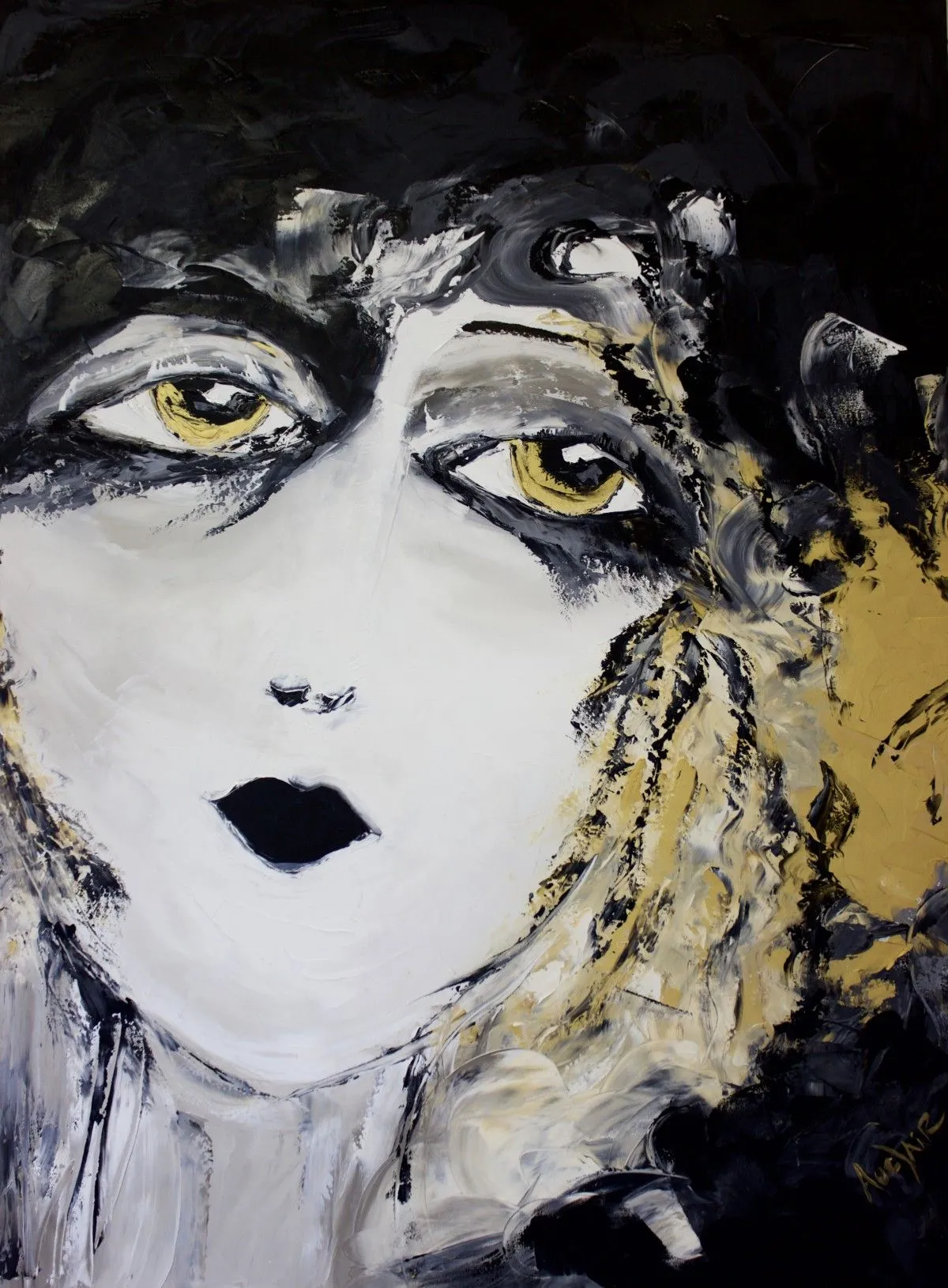 Le mystère des yeux d'Or / The Mystery of the Golden Eyes, artwork by Edith Auclair