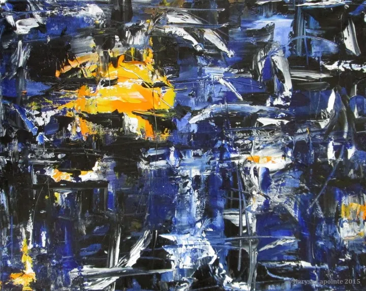 Éclipse bleue 1, artwork by Maryse Lapointe