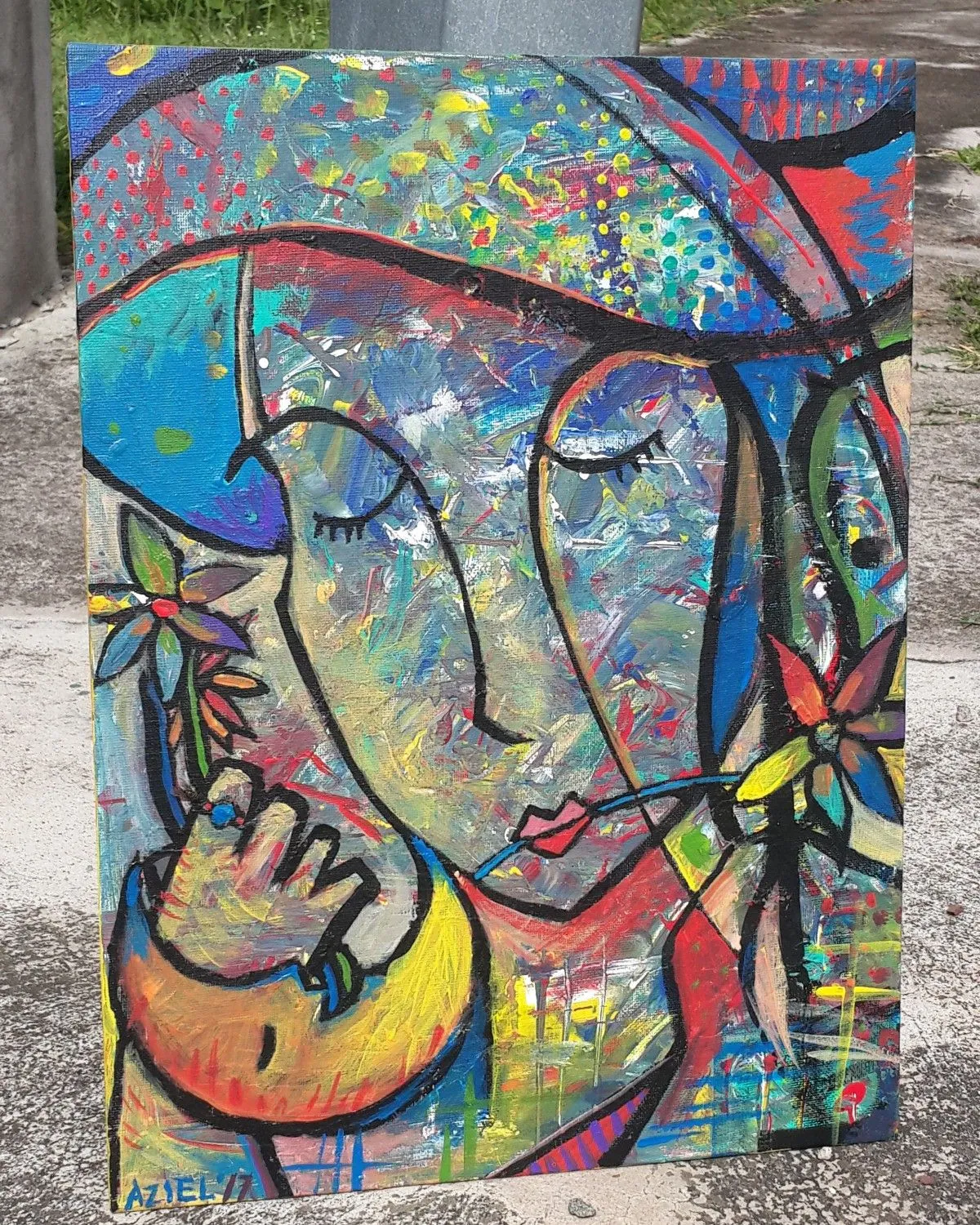 La Mujer y La Luna, artwork by Aziel Barrientos