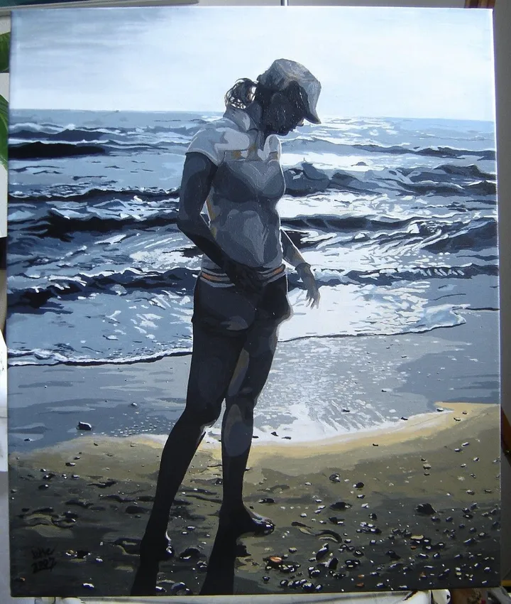 the seashell hunter, artwork by Peter Döme