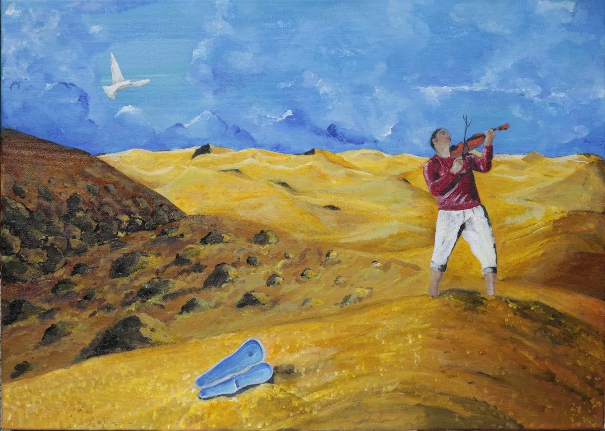 EN TRAVERSANT MON DESERT, œuvre de Emmanuel GALLET