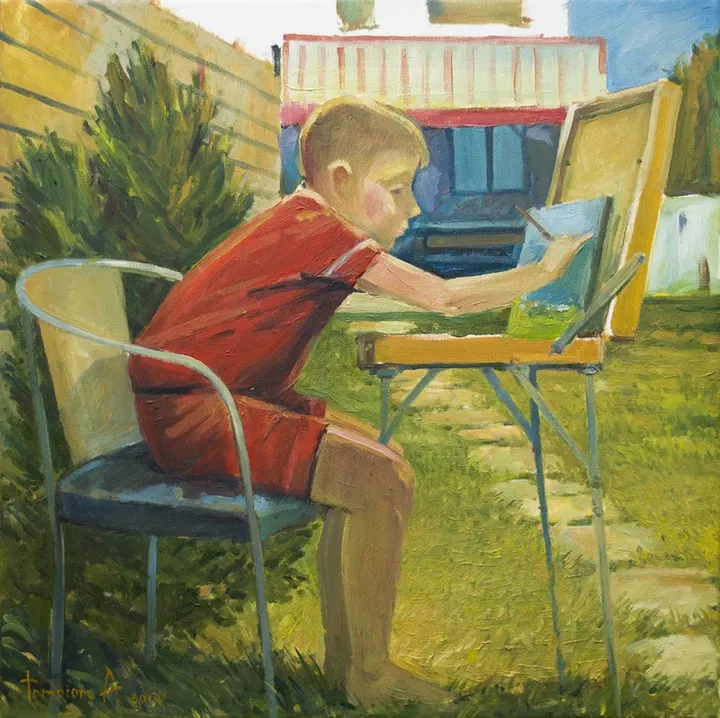 Young painter, œuvre de Anatolii TOMOIANU
