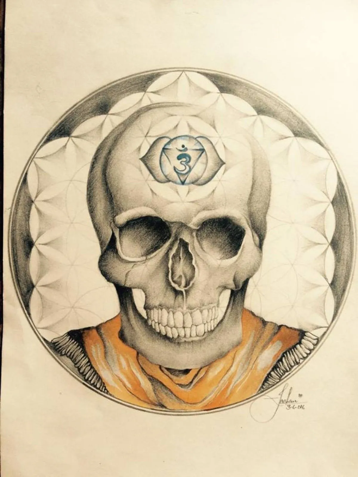 SAINT SKULL, artwork by jashandeep kaur