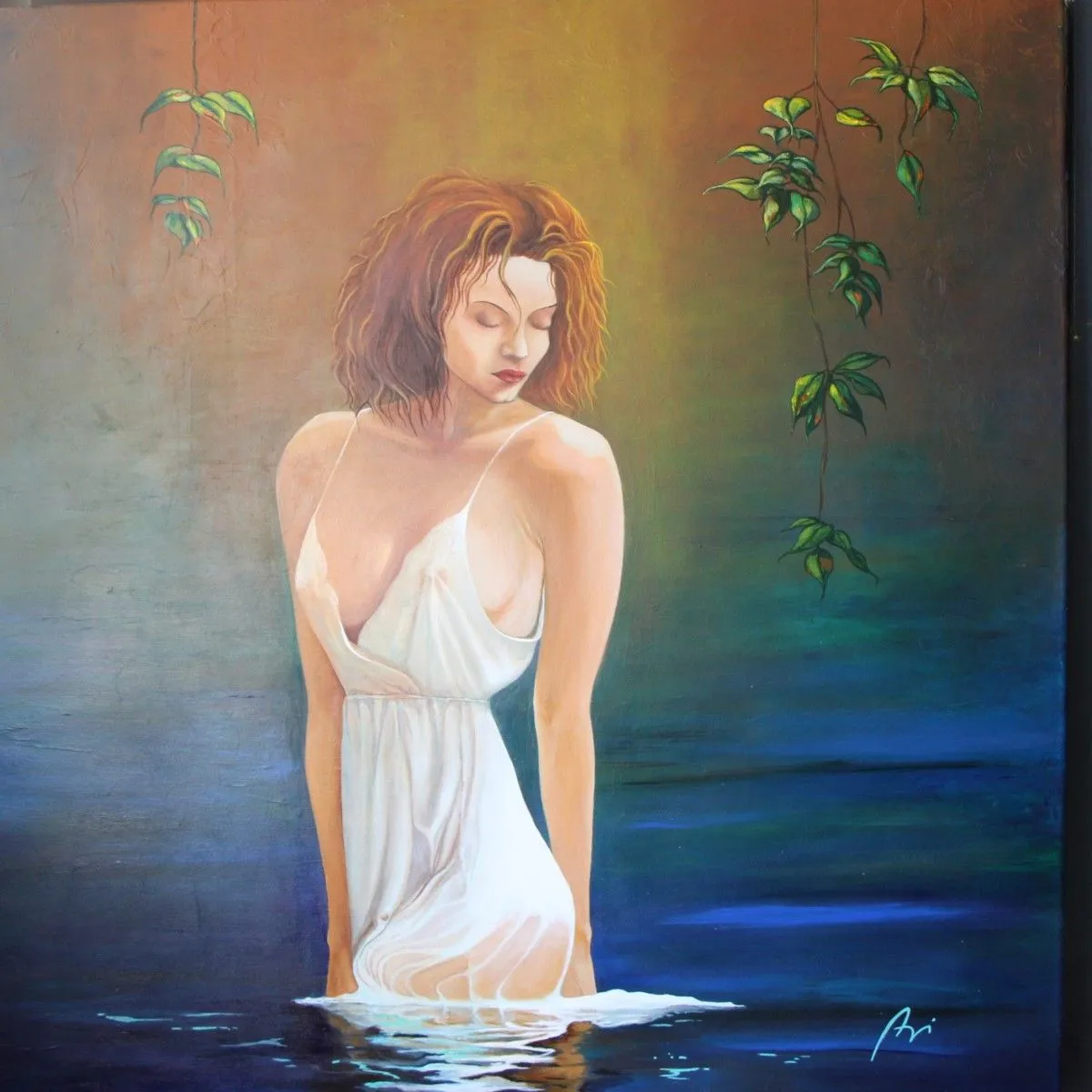 A woman in the river, œuvre de Avi Neto