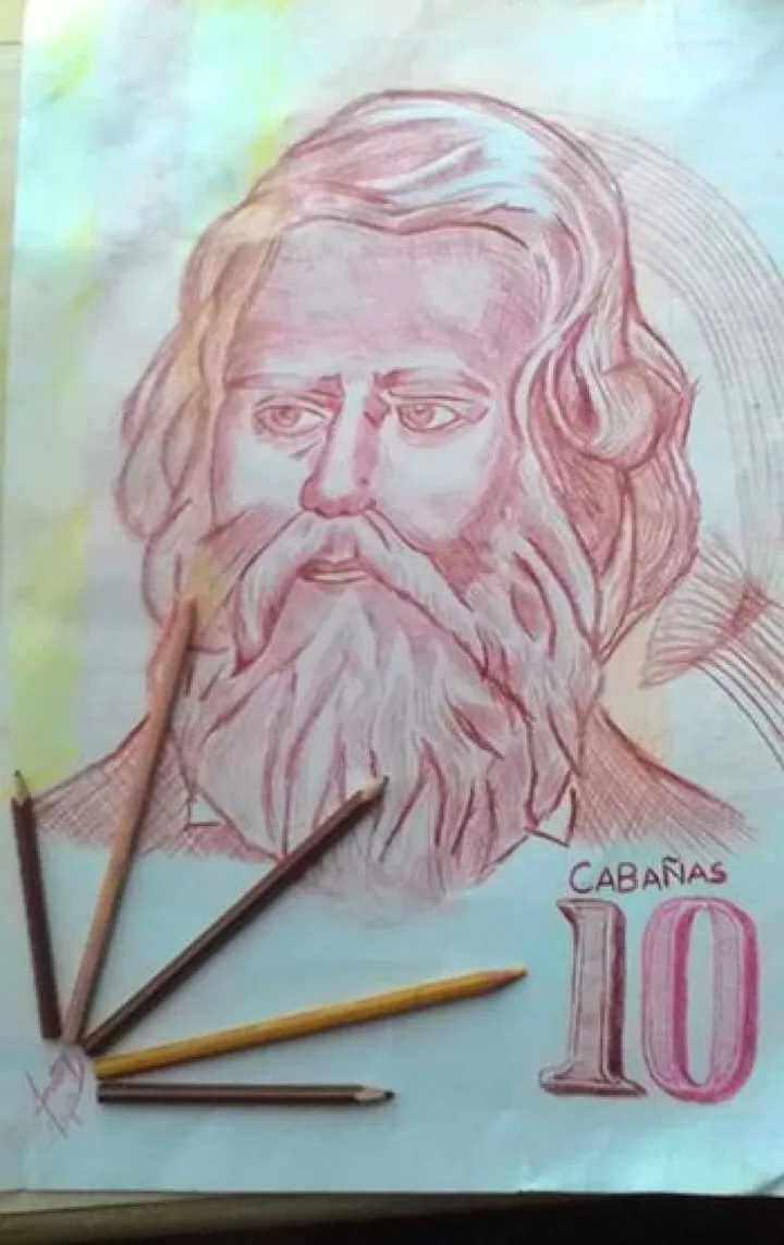 Cabañas (Retrato), artwork by Aziel Barrientos