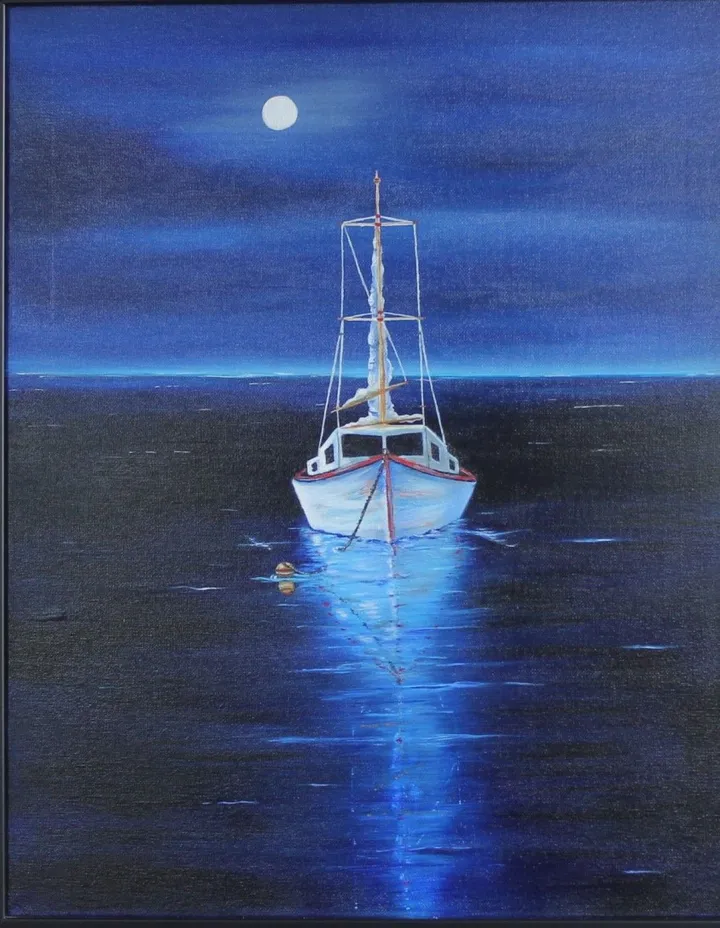 Seul dans la nuit, artwork by Michel Cantin